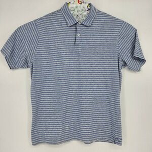 Peter Millar Shirt Mens‎ 2XL Polo Linen Cotton Performance Golf Striped